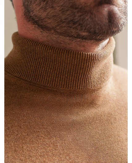 Свитер мужской коричневый меланж