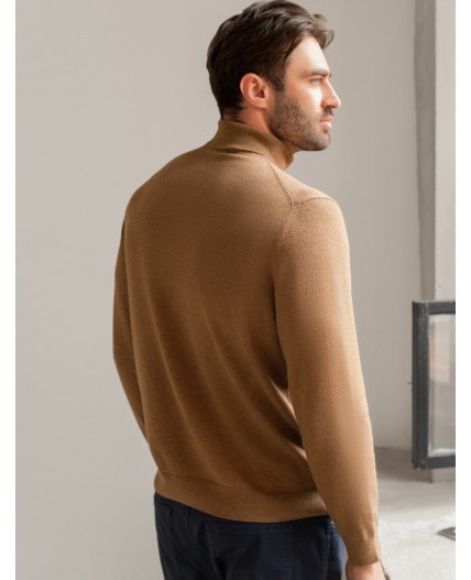 Свитер мужской коричневый меланж