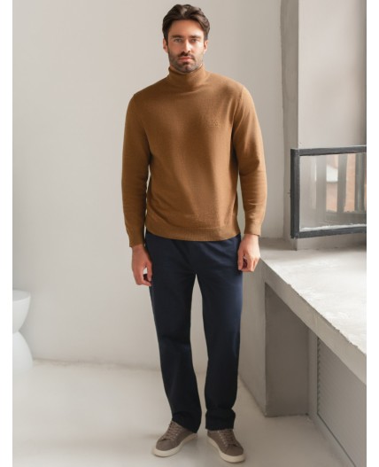 Свитер мужской коричневый меланж