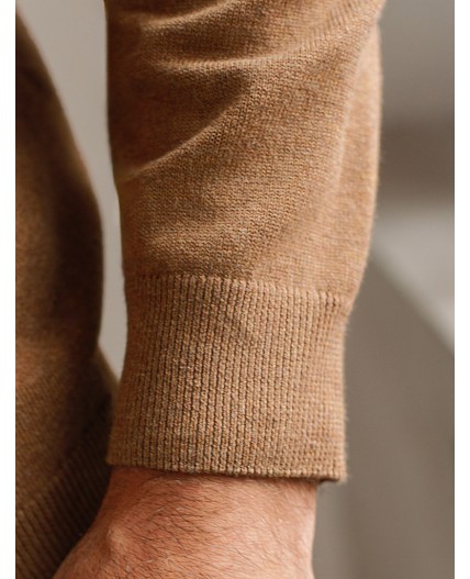 Свитер мужской коричневый меланж