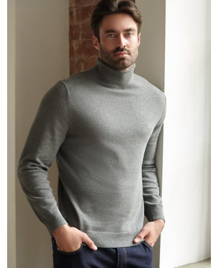 Свитер мужской серый меланж