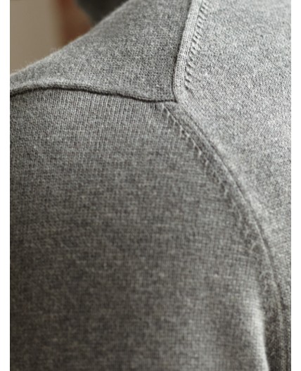 Свитер мужской серый меланж