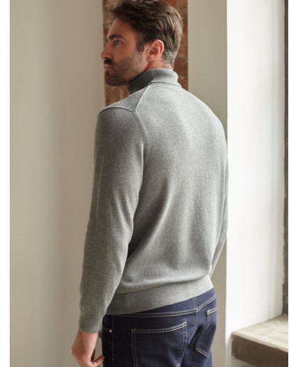 Свитер мужской серый меланж