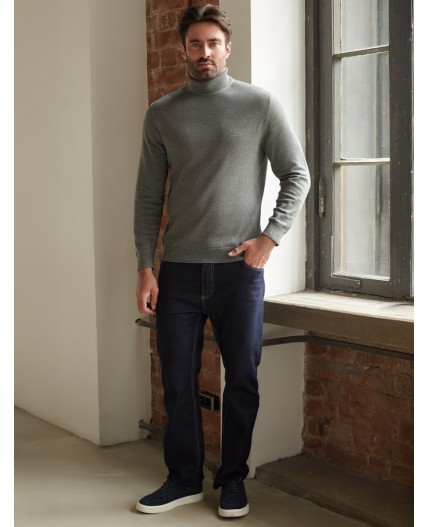 Свитер мужской серый меланж
