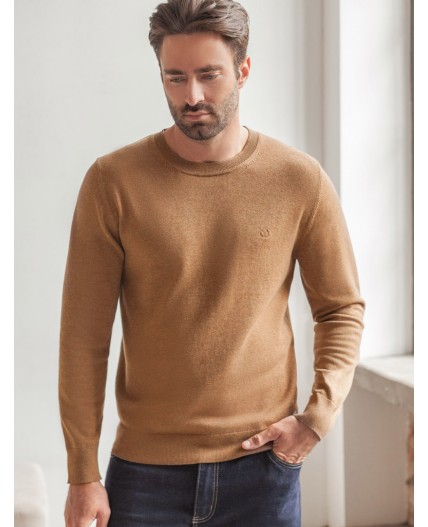 Джемпер мужской коричневый меланж