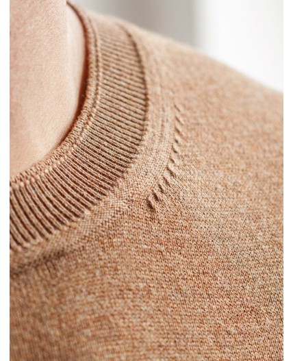 Джемпер мужской коричневый меланж