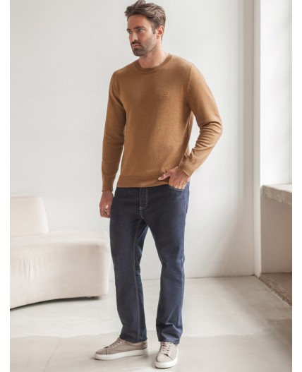 Джемпер мужской коричневый меланж