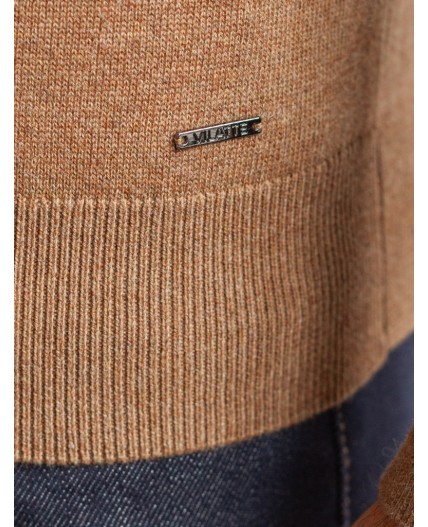 Джемпер мужской коричневый меланж