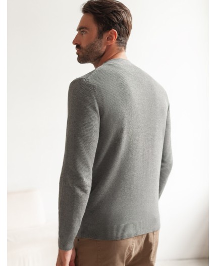 Джемпер мужской серый меланж