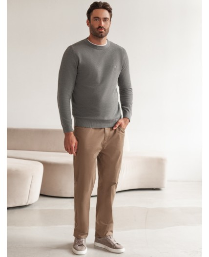 Джемпер мужской серый меланж