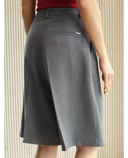 Шорты женские серый-черный