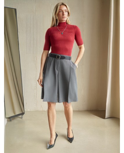 Шорты женские серый-черный