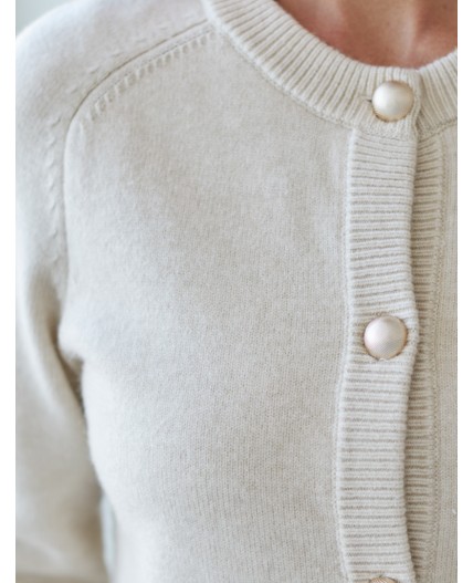 Кардиган женский овсяный меланж