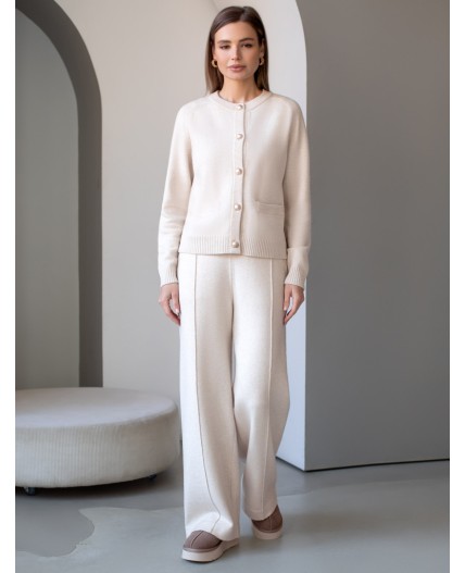 Кардиган женский овсяный меланж