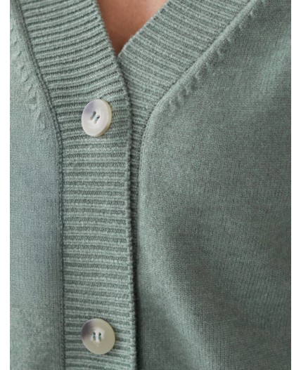 Кардиган женский светло-оливковый меланж