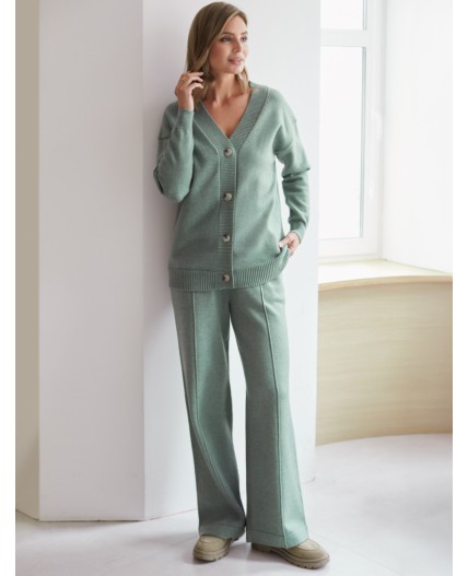 Кардиган женский светло-оливковый меланж