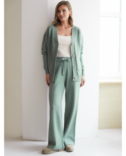 Кардиган женский светло-оливковый меланж