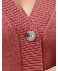Кардиган женский темно-коралловый