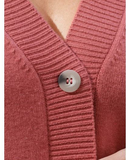 Кардиган женский темно-коралловый