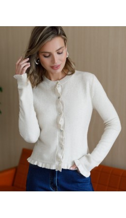 Кардиган женский овсяный меланж