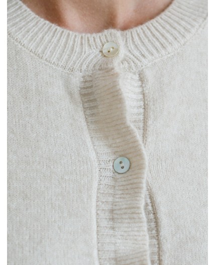 Кардиган женский овсяный меланж