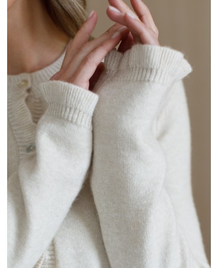 Кардиган женский овсяный меланж