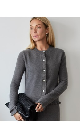 Кардиган женский темно-серый меланж