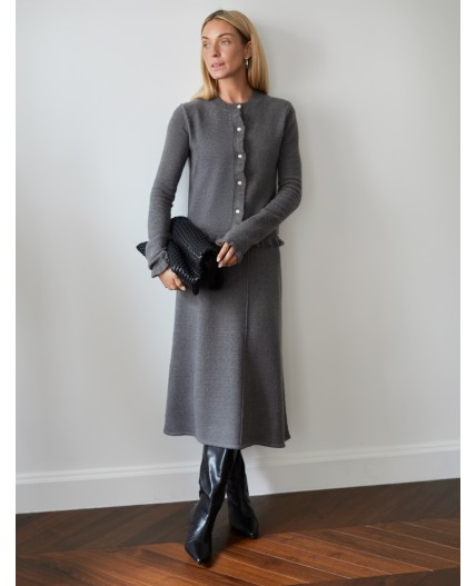 Кардиган женский темно-серый меланж