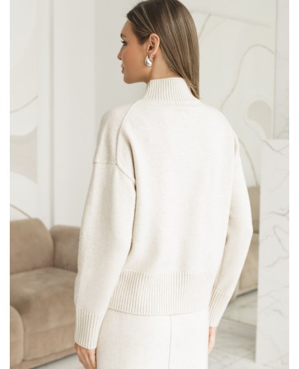 Свитер женский овсяный меланж