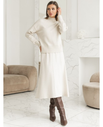 Свитер женский овсяный меланж