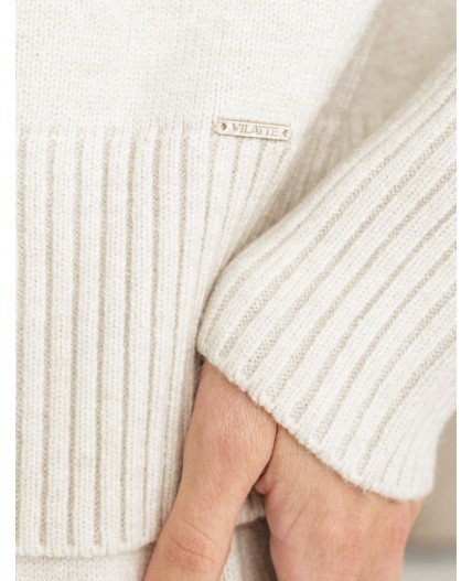 Свитер женский овсяный меланж