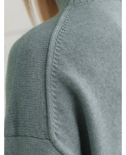 Свитер женский светло-оливковый меланж