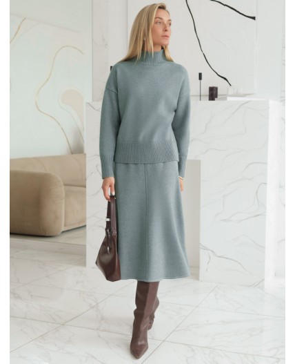 Свитер женский светло-оливковый меланж