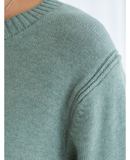 Свитер женский светло-оливковый меланж