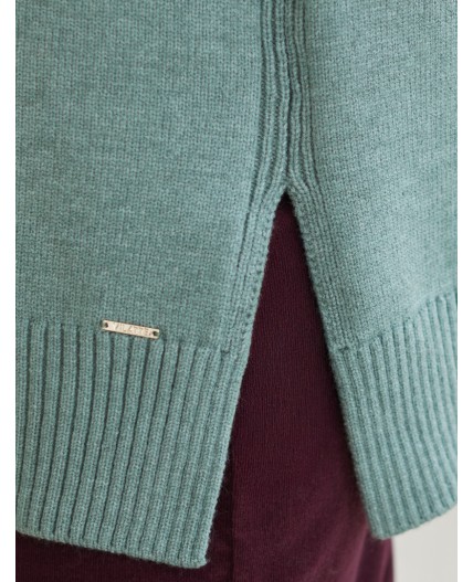 Свитер женский светло-оливковый меланж