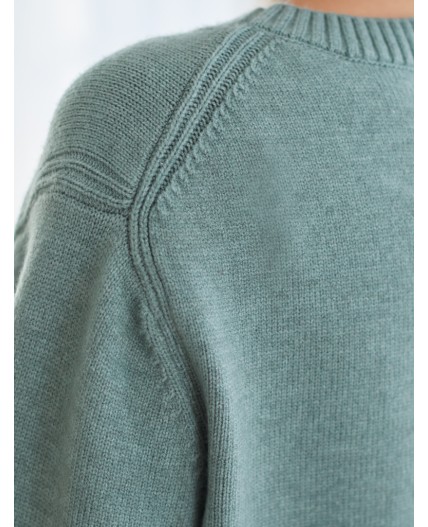 Свитер женский светло-оливковый меланж