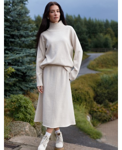 Свитер женский овсяный меланж