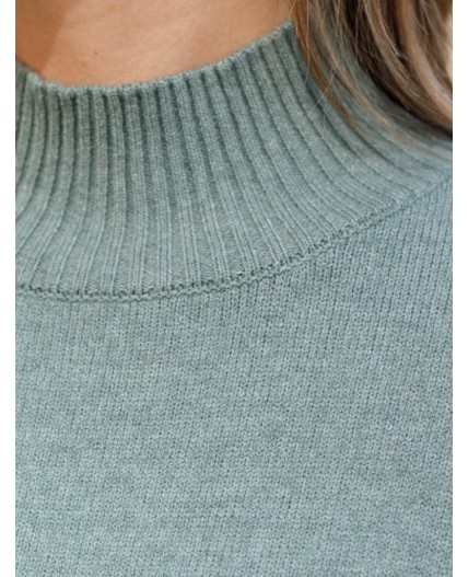 Свитер женский светло-оливковый меланж