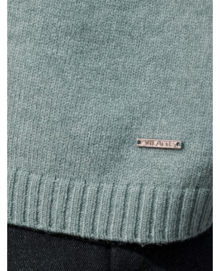 Свитер женский светло-оливковый меланж