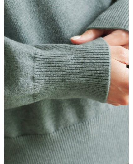 Свитер женский светло-оливковый меланж