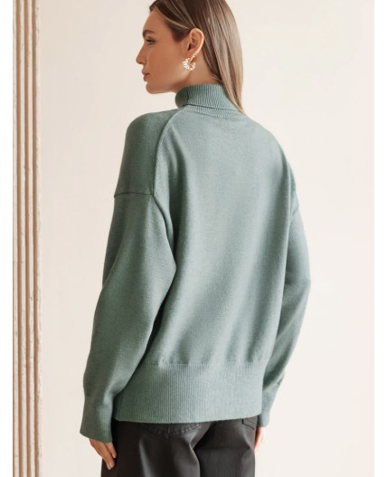 Свитер женский светло-оливковый меланж