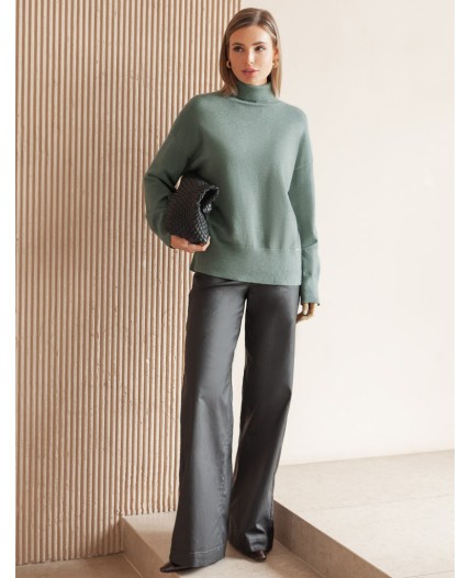 Свитер женский светло-оливковый меланж