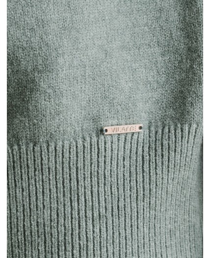 Свитер женский светло-оливковый меланж