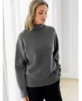 Свитер женский темно-серый меланж