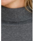 Свитер женский темно-серый меланж