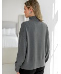 Свитер женский темно-серый меланж