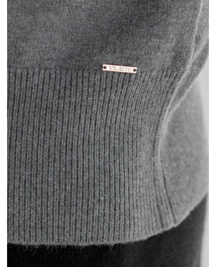 Свитер женский темно-серый меланж