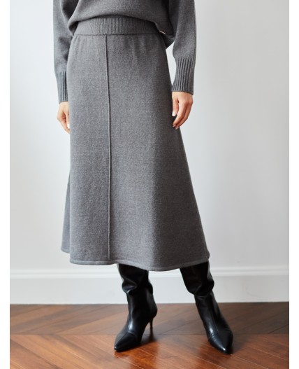 Юбка женская темно-серый меланж