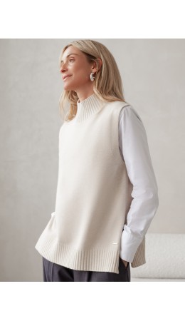 Жилет женский овсяный меланж