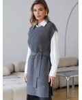 Жилет женский темно-серый меланж